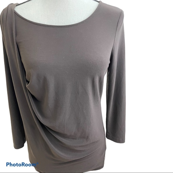 Vince Camuto pleated shoulder long sleeve size small blouse top - Picture 2 of 7